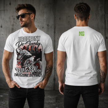 KOSZULKA M8 URODZONY DO JAZDY MOTOCYKLEM
